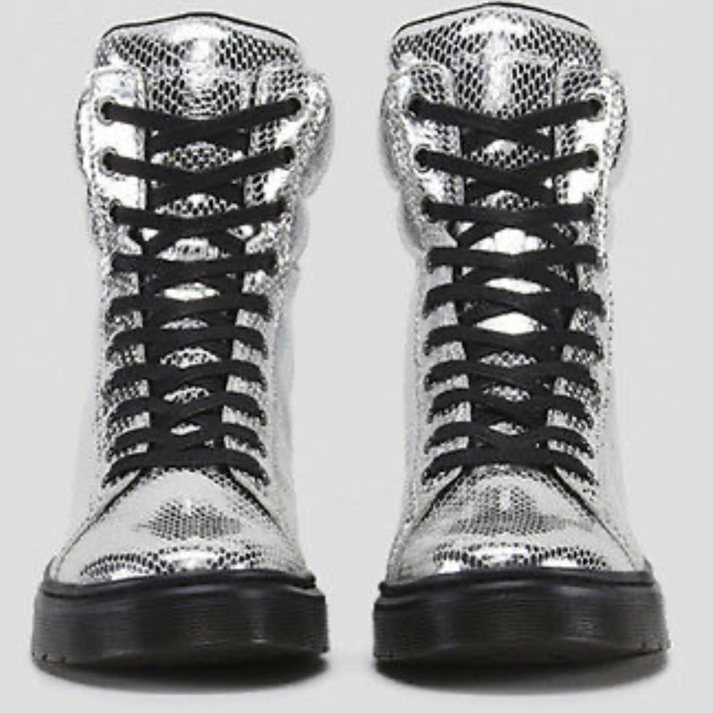 Dr. Martens Mix PC HI Snake Embossed Silver
